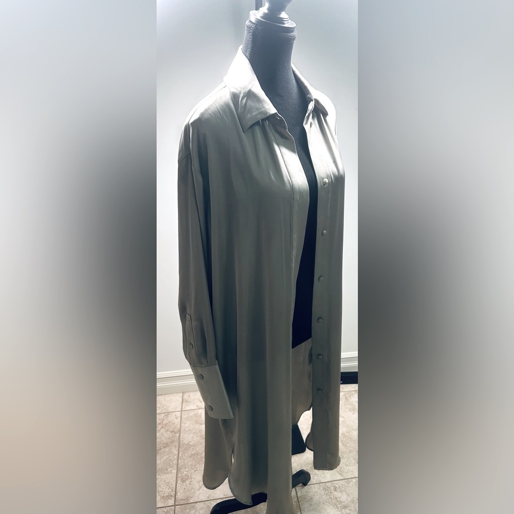Long silk blouse